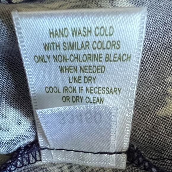 Garnet Hill Navy Blue Floral Print Maxi Dress Size 6 - Picture 16 of 16